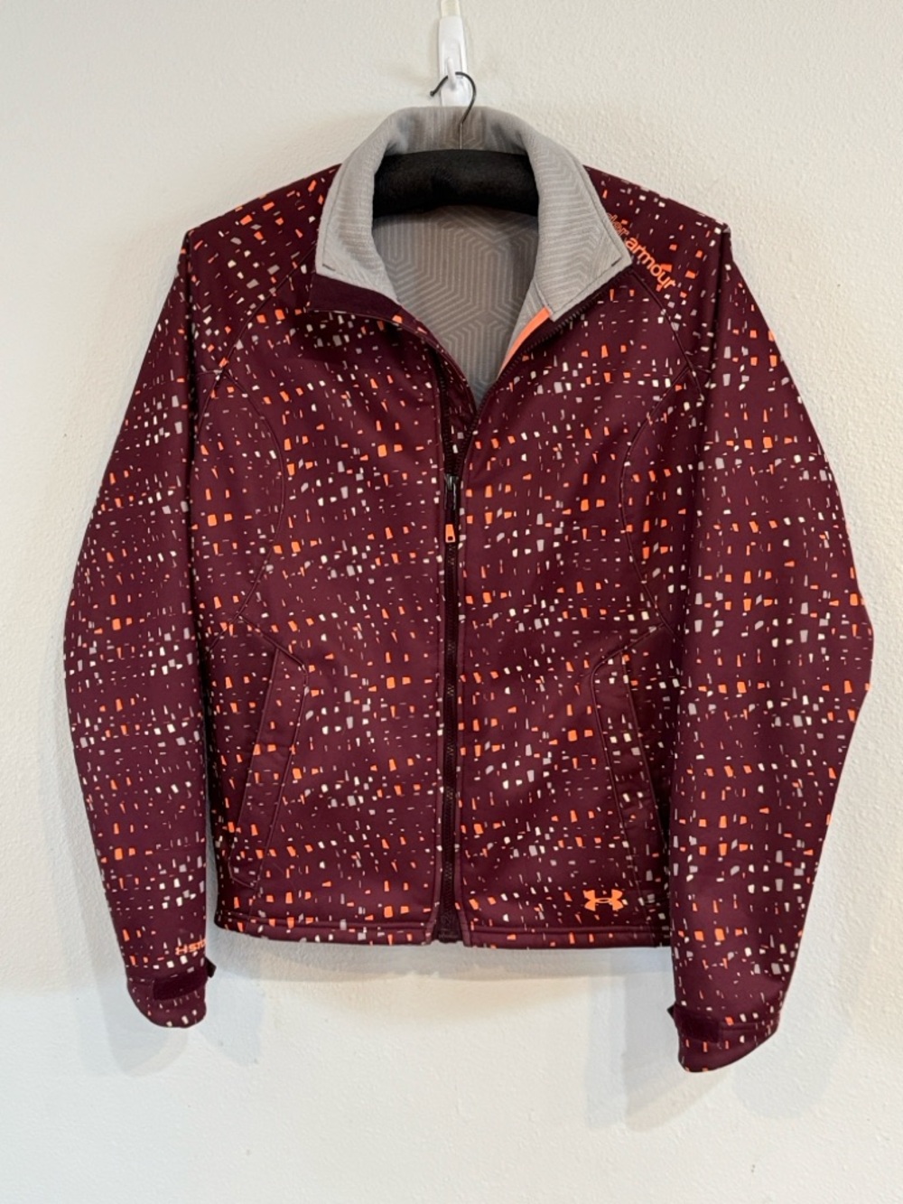 Under Armour Women’s ColdGear Speckle-Print Full-Zip Softershell Storm Jacket L